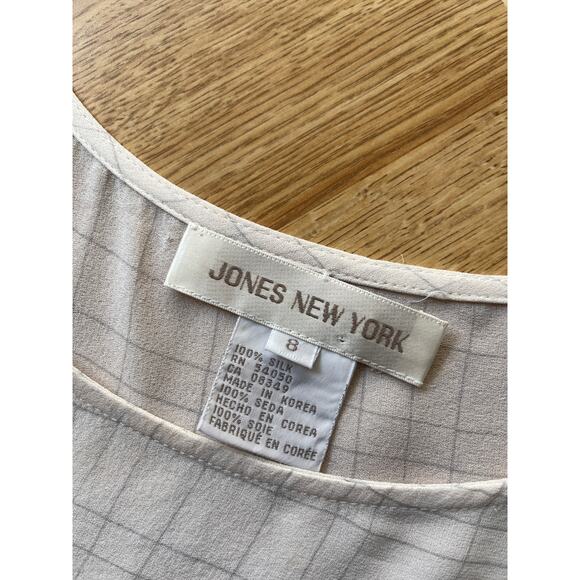 Vintage 90s Y2K 100% Silk Jones New York Sleeveless Tank Workwear Size Small - Picture 6 of 6